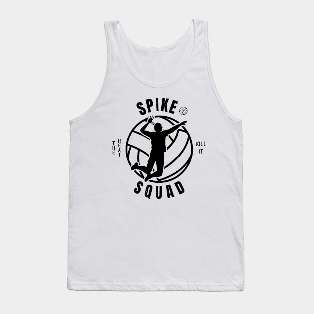 Mens Volleyball Spike Squad Volleyball Fan Tank Top by atomguy